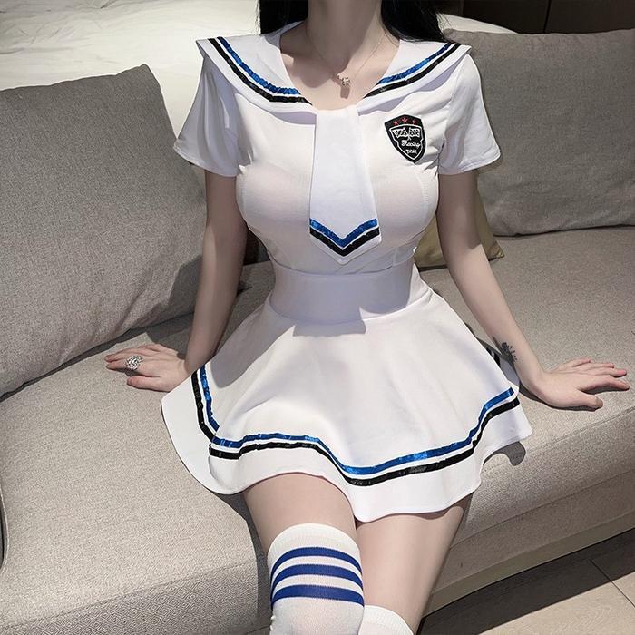 Cosplay Wanita big Size Set seragam Kostum Cosplay Pelaut A5160 Lingerie