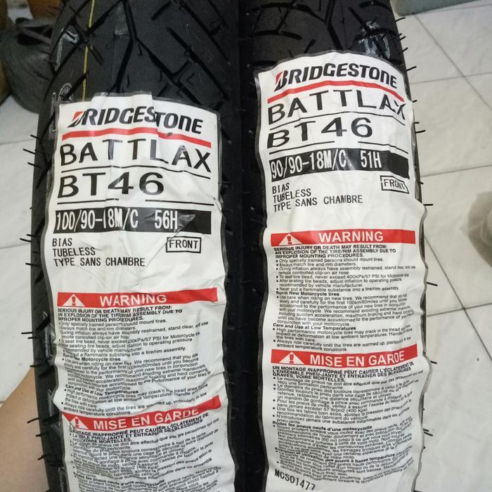 PAKETAN BAN LUAR BATTLAX BT46 UK 90/90-18 DAN 100/90-18