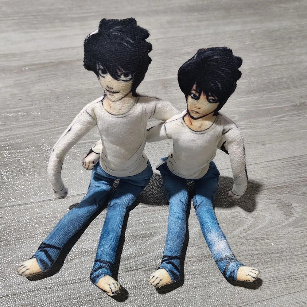 Anime Death Note L.Lawliet Cosplay Doll Plush Stuffed Dolls Abstract Joint Flexible Room Decoration