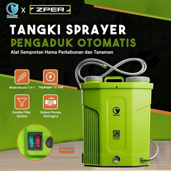 ZACK x ZPER Alat Semprot Tangki Sprayer Pertanian DENGAN PENGADUK OTOMATIS Alat Semprotan Hama