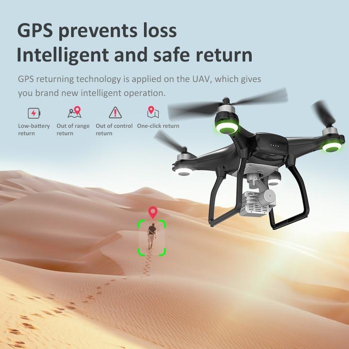 X35 Drone Quadcopter 3 Gimbal Stabilizer 4k Gps Dengan Kamera 5g