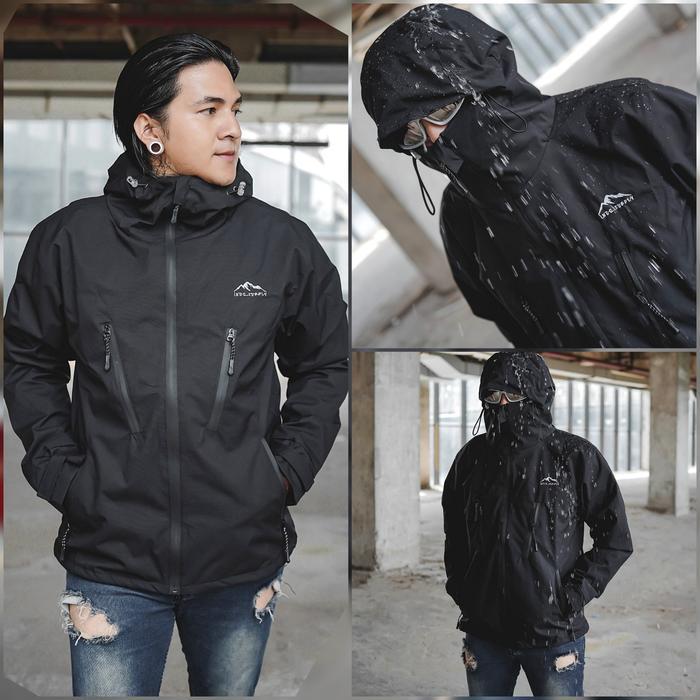 Eiger Sport - Jaket Gropcore Premium Original Indigo - Jaket Parasut Waterproof - Jaket Gunung Cowok