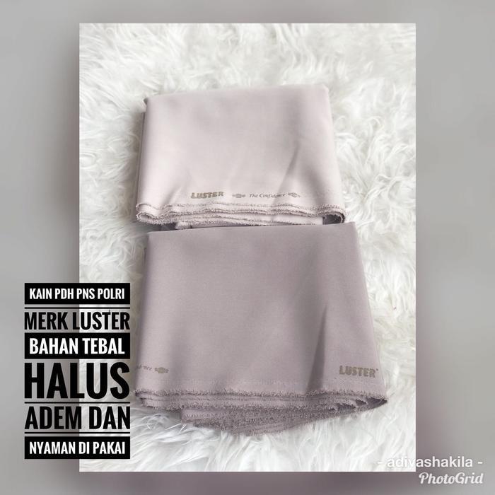KAIN PDH /PDU PNS POL RI ATASAN DAN BAWAHAN MEREK LUSTER MOTIV POLOS