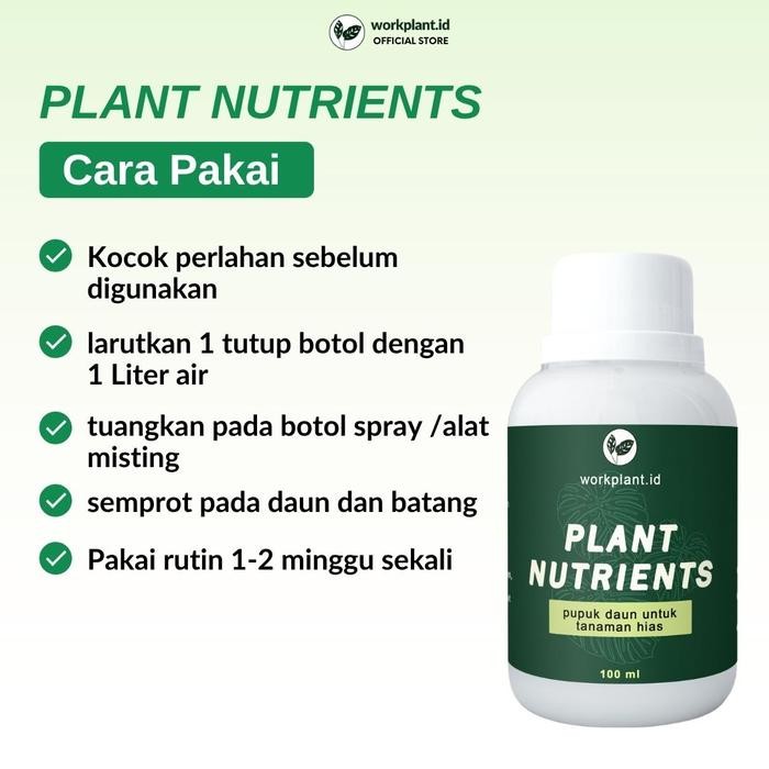

Promo Plant Nutrients (Refill) - Pupuk Daun Nutrisi & Multivitamin Untuk Tanaman Hias Daun Termurah