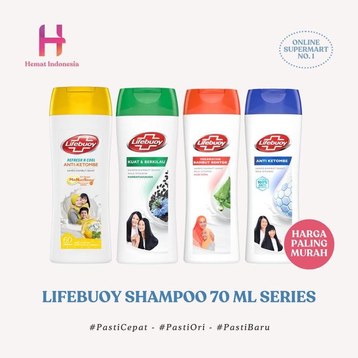 SHAMPOO LIFEBUOY 70 ML MERAH BIRU HIJAU ALL VARIANT 70 ML COWOK CEWEK