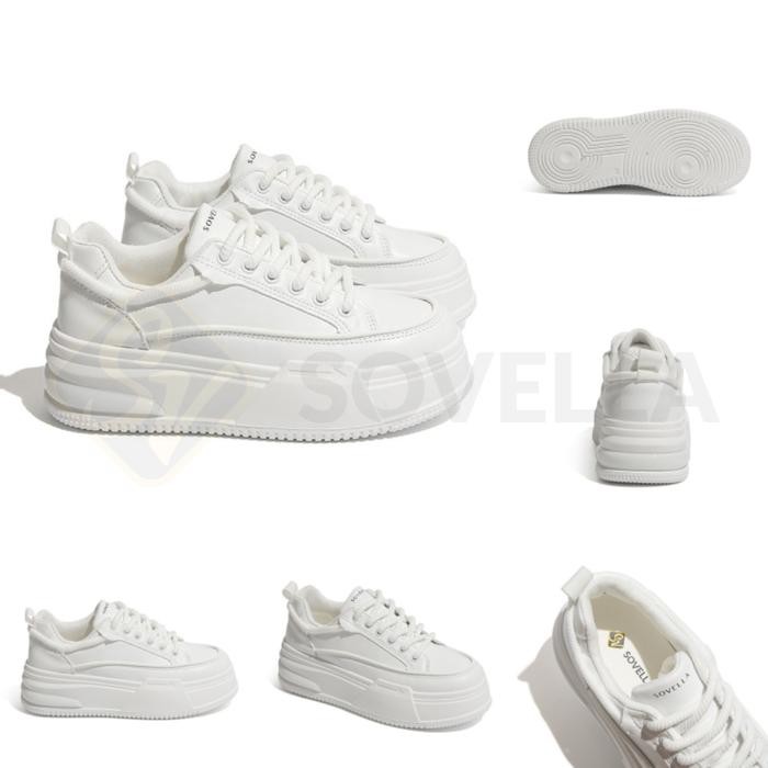 SOVELLA Kalula Sepatu Sneakers Olahraga Sport Kets Terbaru Wanita Karet Casual Shoes Putih