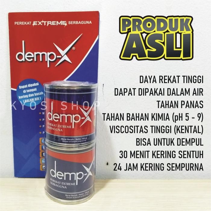 

LEM PEREKAT EXTREME SERBAGUNA DEMPX 500GR KERING DAN BASAH DALAM AIR