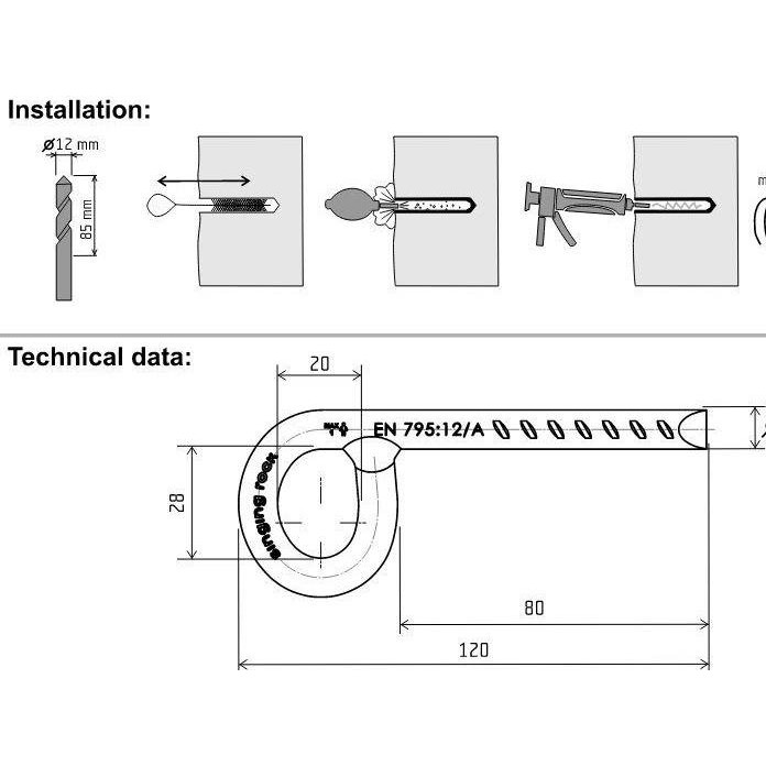 

SINGING ROCK - GLUE IN ANCHOR 10X80MM - TITIK JANGKAR TYPE LEM UNTUK PANJAT