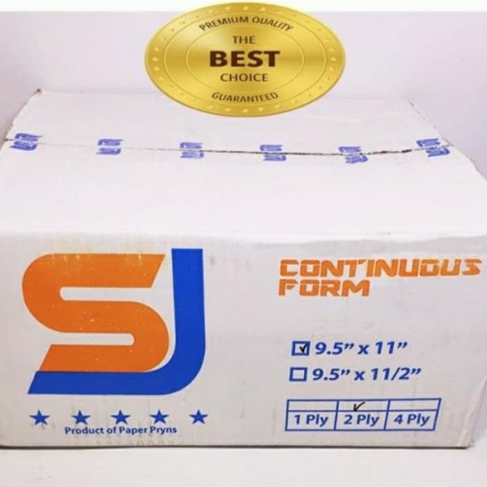 

NEW PRODUK KERTAS CONTINUOUS FORM SJ 9.5X11.2PLY STANDAR WARUNG ARA67