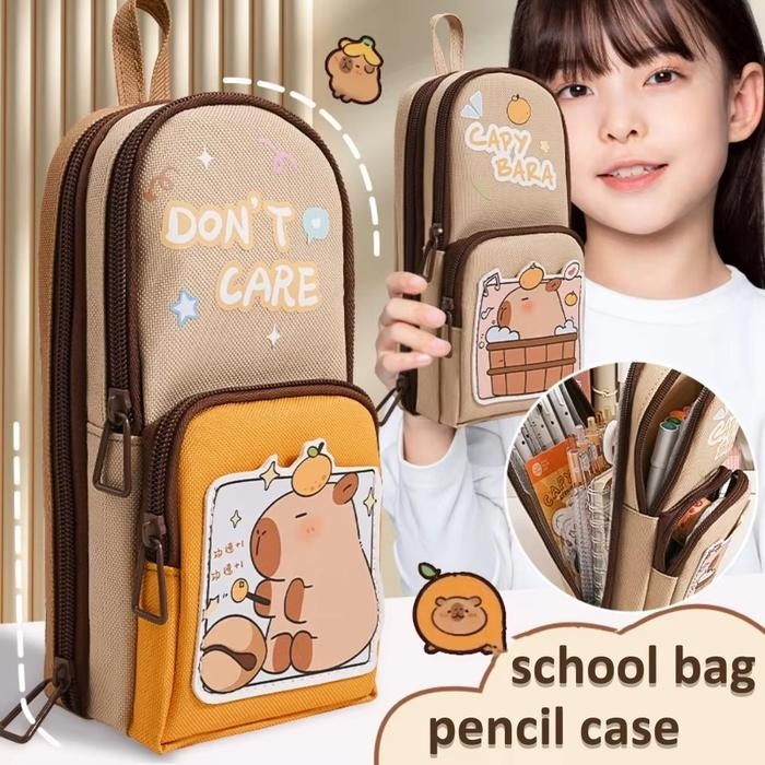 

MSS-(COD)Tempat Pensil 3D 3 Resleting Karakter Kartun Kapasitas Besar Kotak Pensil Anak Sekolah 6