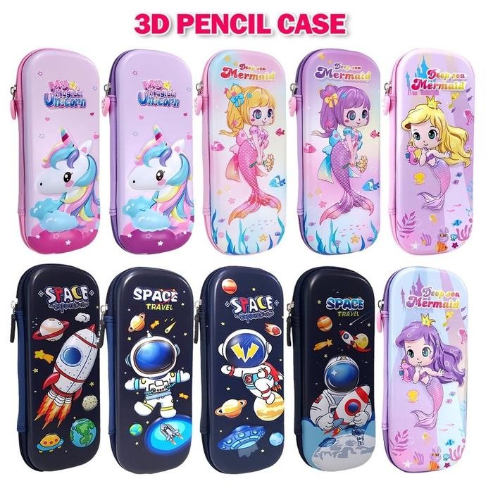 

Kotak pensil 3D timbul Unicorn motif timbul Tempat pensil Pencil Case Kado Ultah Anak hadiah ulang