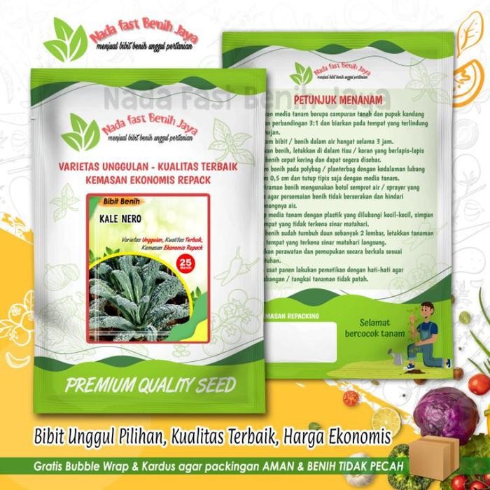 OBRAL 25 biji Benih sayuran kale Nero Nada fast benih jaya / biji sayuran kale nero