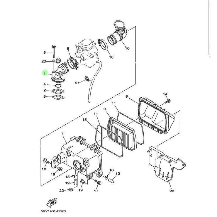 28D-E3585-00 Intake Manipul Mio Manifold Mio Ori Ygp