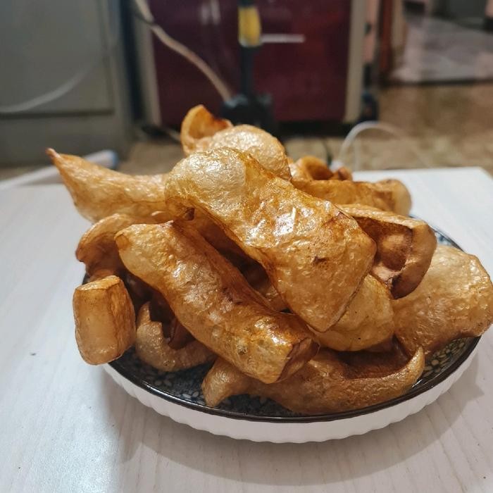 

Pilihan- Kerupuk Kulit Kerbau/Kerupuk Rambak Kulit Kerbau Ukuran 100 Gram & 500 Gram Krupuk