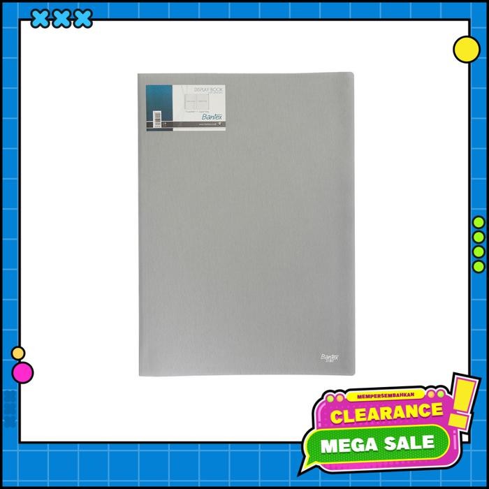 

Bantex Display Book & Zipper Bag Folio (10 pockets) Silver 3181 17