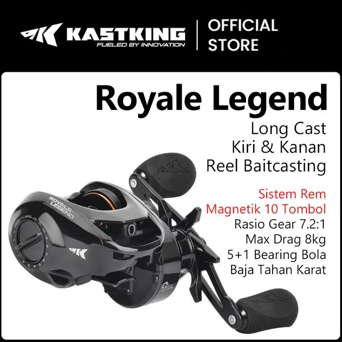 [OFFICIAL] KASTKING ROYALE LEGEND XCD REEL BC LONG CAST REEL PANCING BAITCASTING KANAN KIRI BAIT