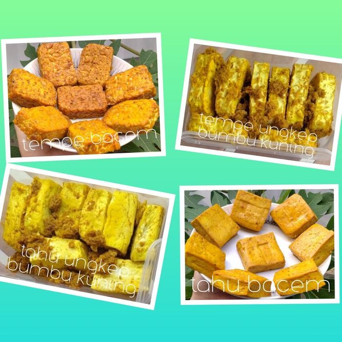 Pilihan- Tahu Tempe Bacem Dan Tahu Tempe Ungkep Bumbu Kuning (Siap Goreng)