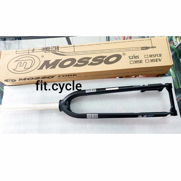 Fork sepeda Mosso rigid M5 hitam