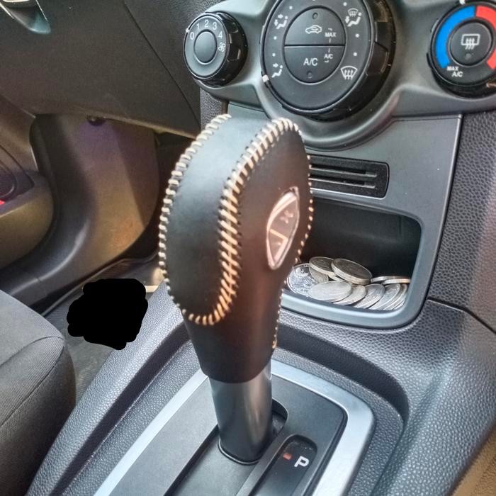 sarung leather gear shift knob cover untuk ford fiesta ecosport
