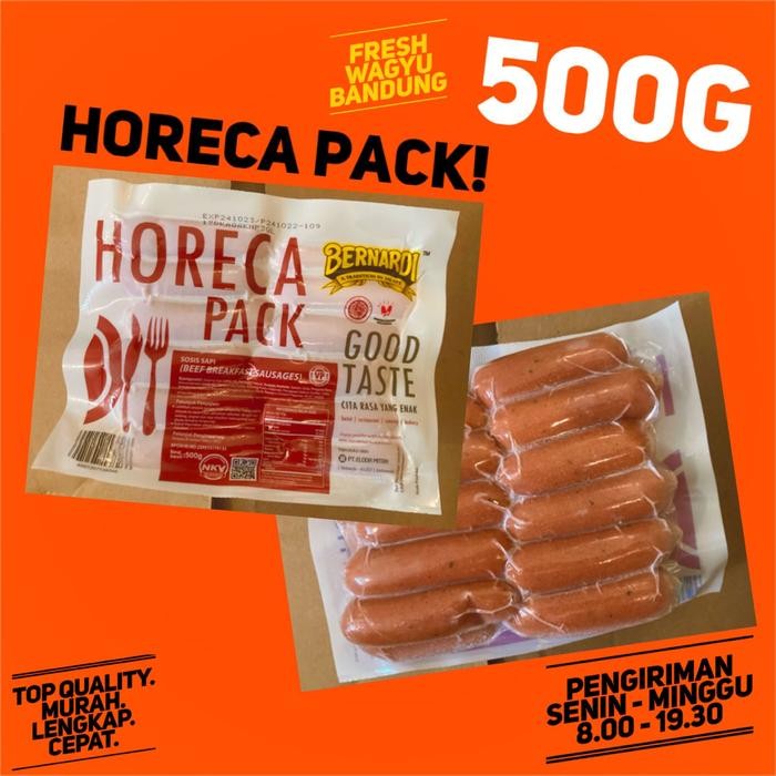 

Pilihan- Bernardi Horeca Pack Sosis Cocktail Sapi Breakfast Halal Vp 500G