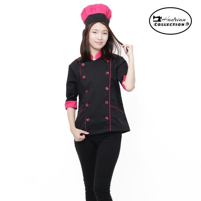 Pilihan- Baju Koki Wanita Baju Masak Baju Chef Wanita Seragam Koki