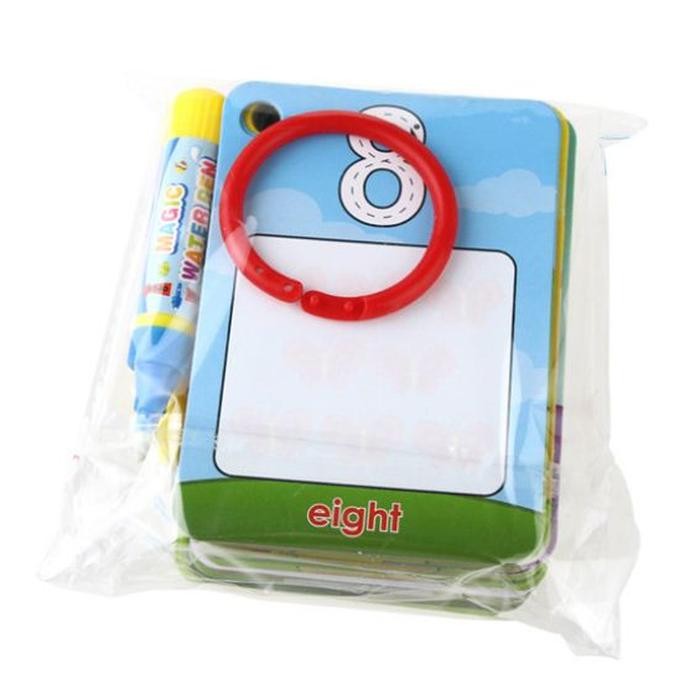 

Water Doodle Card Magic Water Drawing Card Bentuk-Warna-Angka
