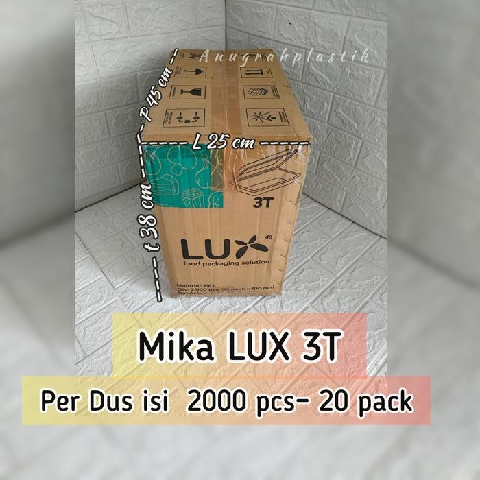 

Kotak mika makanan 3T mika kue uk 14.5 x 8.5 cm PER KARTON / DUS