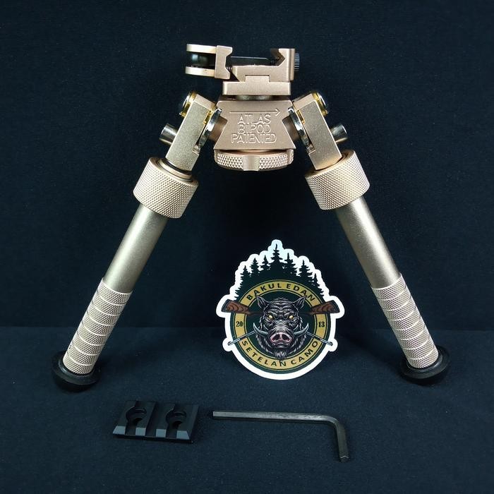 ASLI BIPOD ATLAS V8 TERMASUK REL WARNA GOLD (SC1945) READY STOCK