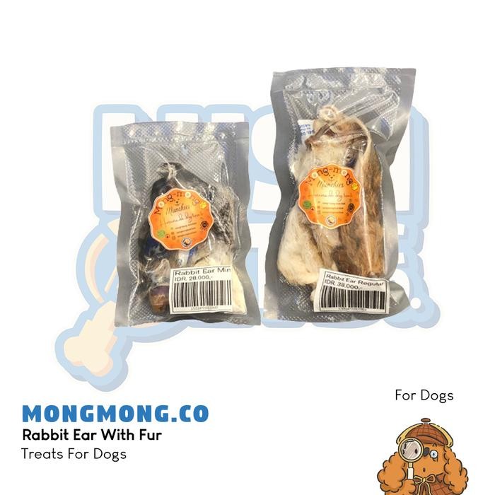 MongMong.Co Rabbit Ear With Fur Dog Treats