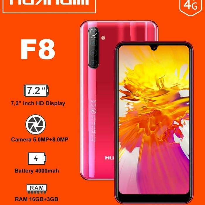 Pilihan- Huangmi F8 Note 4G Lte Lcd 7,2 Inch Ram 3Gb Rom 16Gb Batt Tanam Resmi