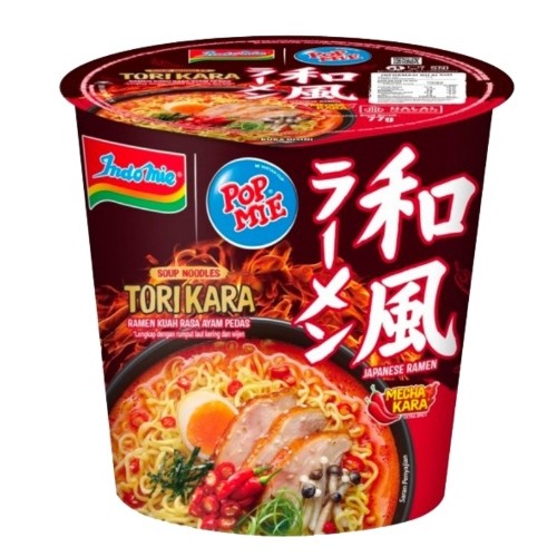 

S66352 INDOMIE POP MIE TORI KARA RAMEN KUAH AYAM PEDAS MIE CUP 70GR MAJU BERSAMA (20250910)