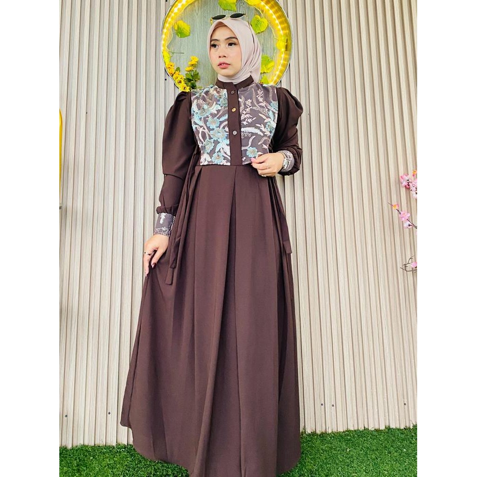 Pilihan- Dress Wanita Muslim Dewasa Syahnaz By Nk Original - Gamis Syari Tangan Panjang