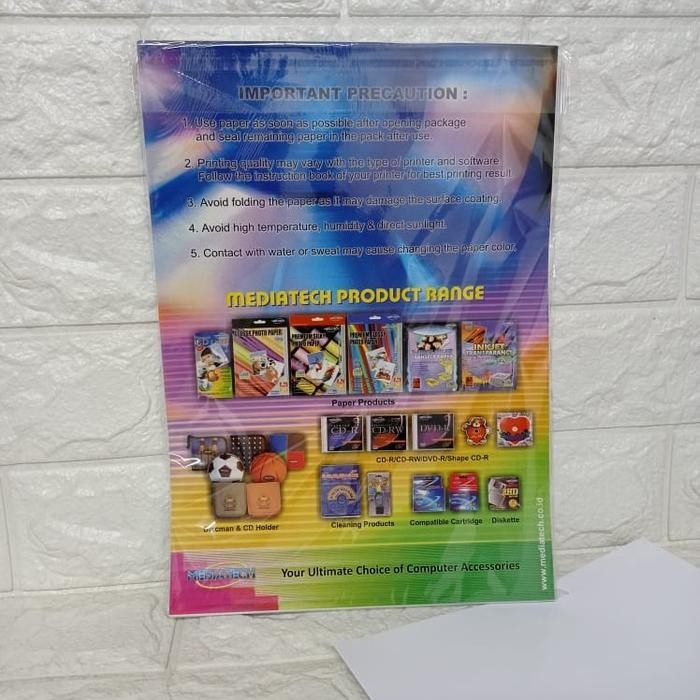 

Mediatech Glossy Photo Paper A4 110 Gsm - 100 sheet - 31001