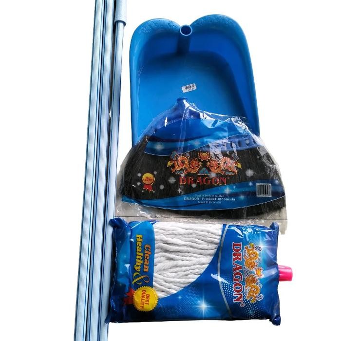 DISKON { 3 pcs } pengki dragon + sapu ijuk dragon + pelan dragon READY STOCK