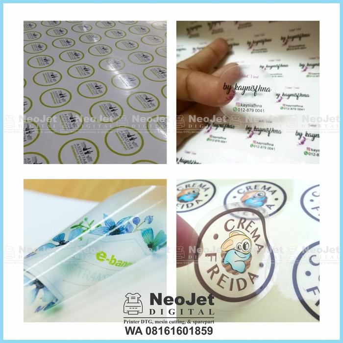 

Paket Sticker Vinyl Inkjet Transparan Glossy + Laminasi Glossy A4