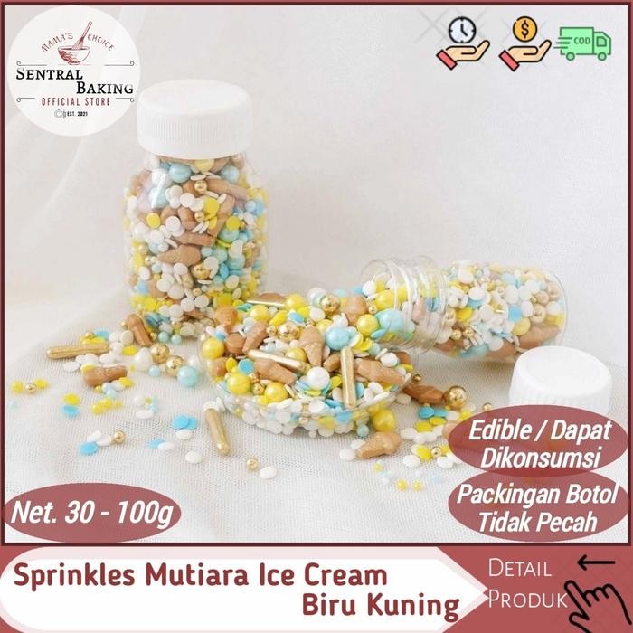 

Stok Baru Sprinkle Kue Mutiara Ice Cream Biru Kuning / Springkel Springkle Kue