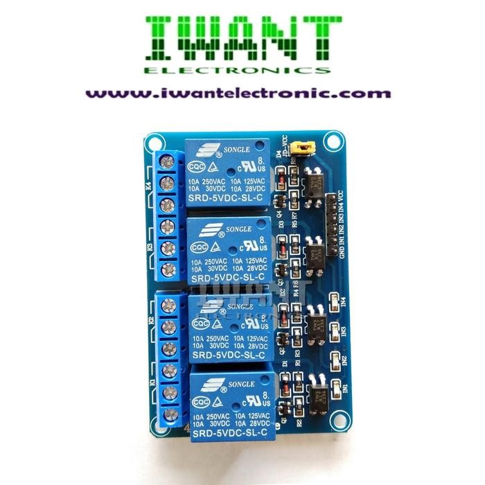 Pilihan- Relay 5V 4 Chanel Module Relay 5 Volt 4 Chanel Modul Relay 4 Chanel 5V 5 Volt