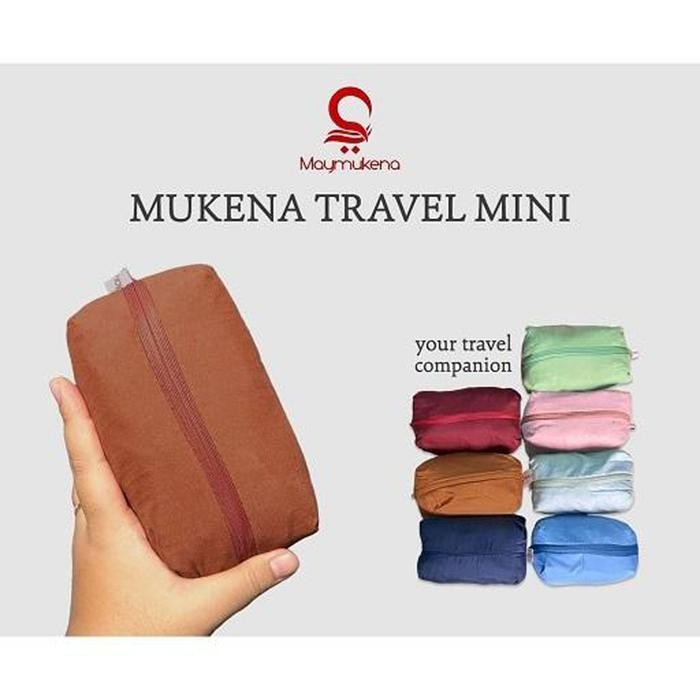 Pilihan- Mukena Dewasa Traveling Mini Pouch Set Sejadah Polos Mukenah Sajadah