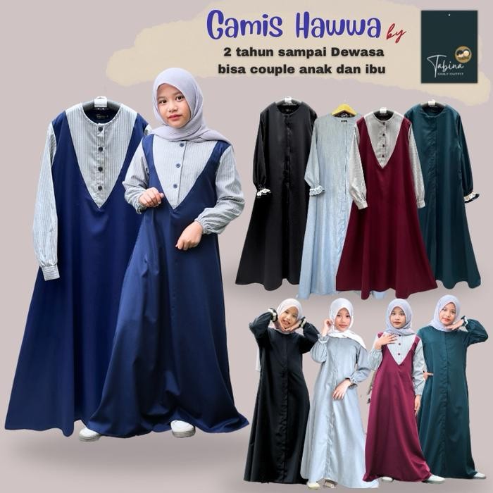 Pilihan- Tabina Baju Gamis Anak Remaja Dan Dewasa Seri Hawwa Dan Hanna Bahan Katun Toyobo Mix
