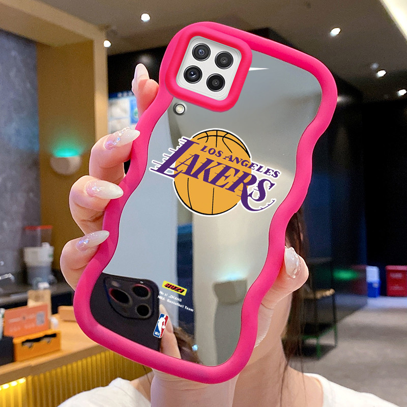 Casing Untuk Samsung A22 M22 M32 Case Casing Pola Bola basket Kesing HP Kasing Macaron Cesing Mirror