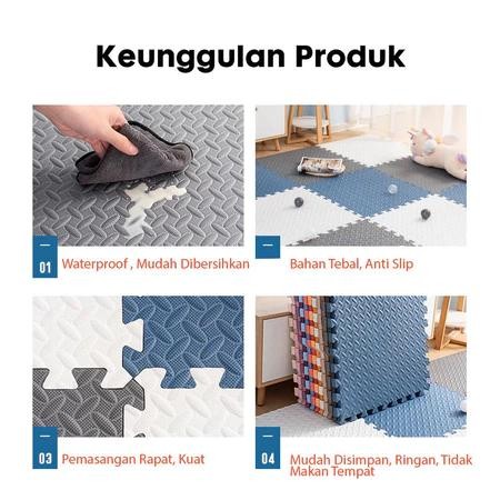 Matras Olahraga/ Matras Puzzle Ukuran 60x60Cm 2.5 CM lsi 4 Pcs / Alas lantai / AlasBermain Anak /