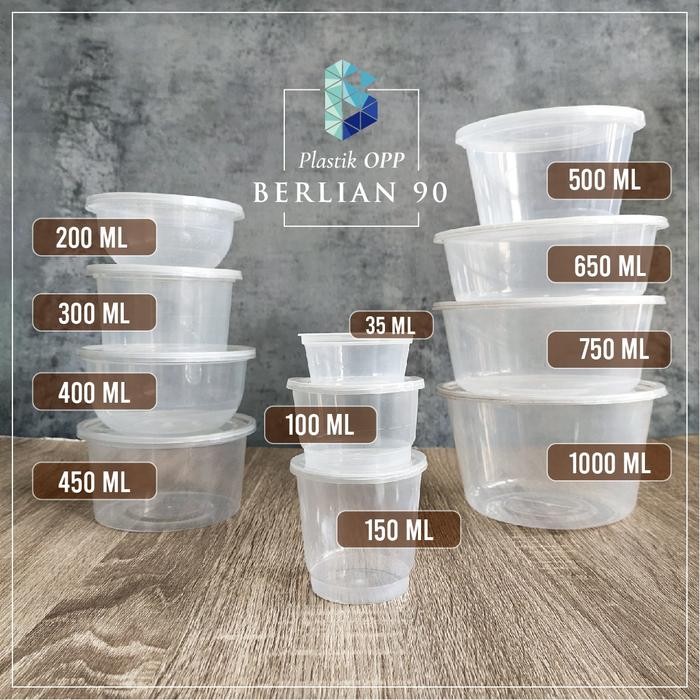Mangkok Plastik 450 ml Mangkok Plastik Bulat Thinwall 450ml