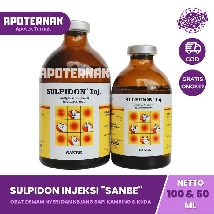SULPIDON INJEKSI OBAT NYERI DEMAM KEJANG ANALGESIK ANTIPIRETIK HEWAN