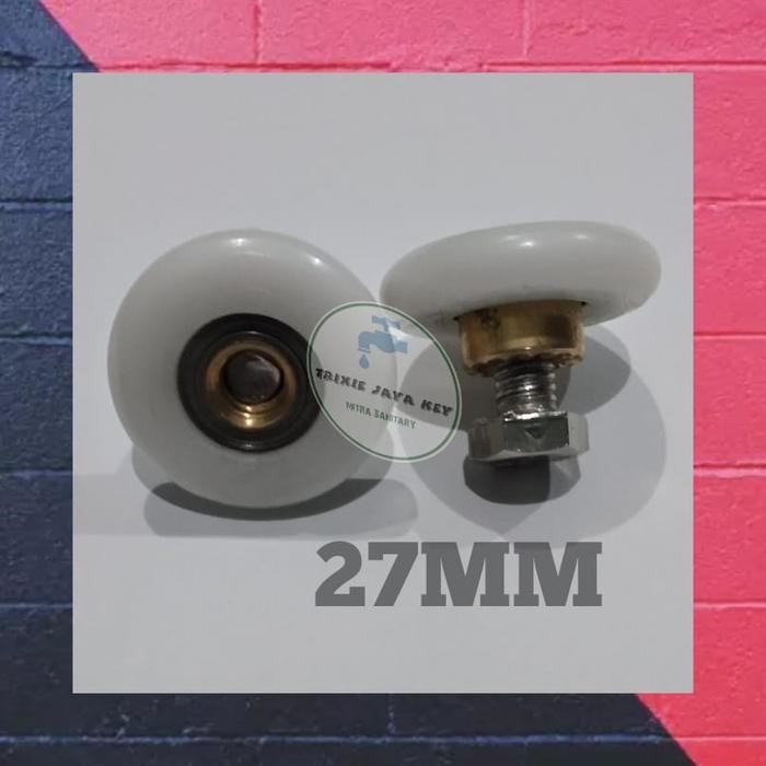 RODA PINTU GESER KAMAR MANDI 27MM/RODA SHOWER BOX/RODA PINTU SLIDING