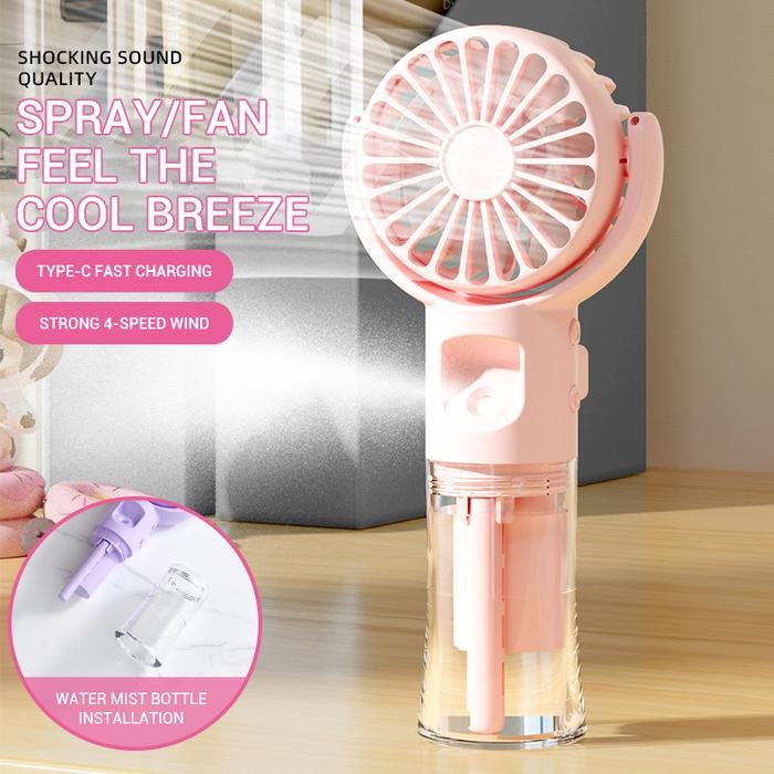 ORI MOYATU F4 Kipas Genggam Mini USB Nano Spray Mini Humidifier Face Mist kipas charger kipas angin