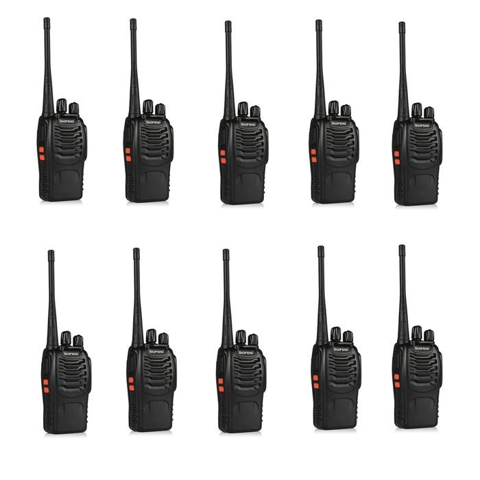 Ready Paket HT baofeng 888s 10 Unit Handy Talky Walkie Talkie jarak jauh 5km