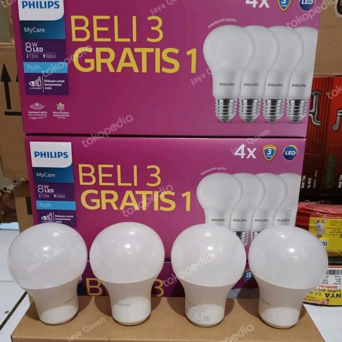 Multipack 8Wat 3Gratis1 Philips/Multipack 8Watt 3Gratis1 Philips