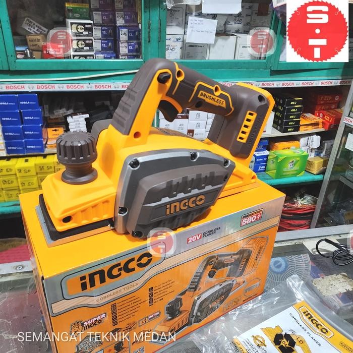 CRLI20401 CORDLESS MESIN SERUT KETAM PLANNER PLANER KAYU 3 UNIT INGCO