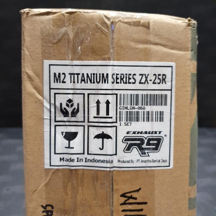 Knalpot R9 M2 Titanium Full system Kawasaki ZX25 Zx25r Original