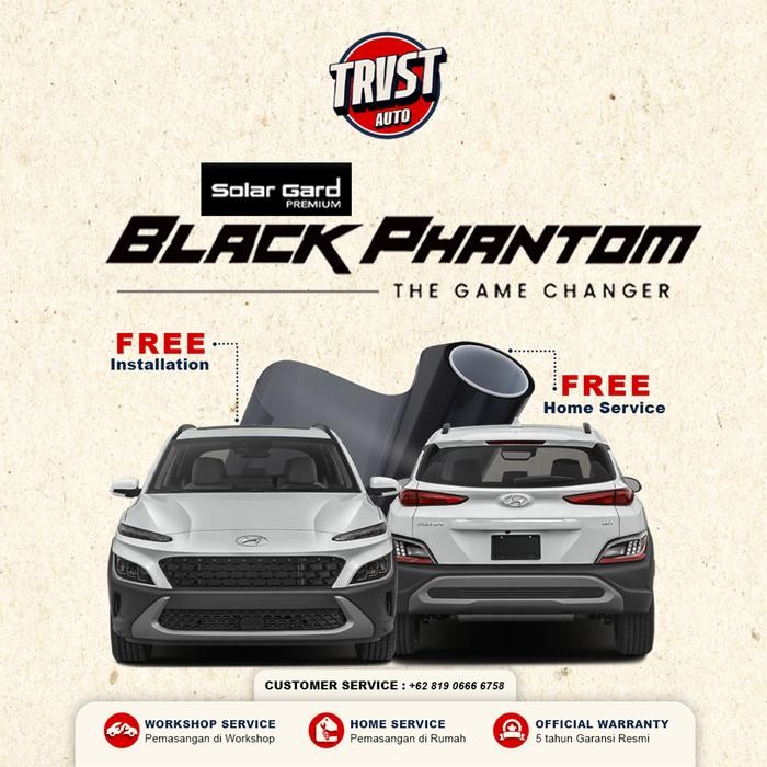 Ready Solargard Black Phantom Depan + Belakang
